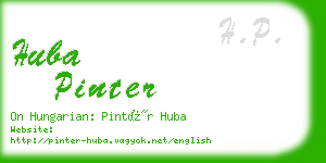 huba pinter business card